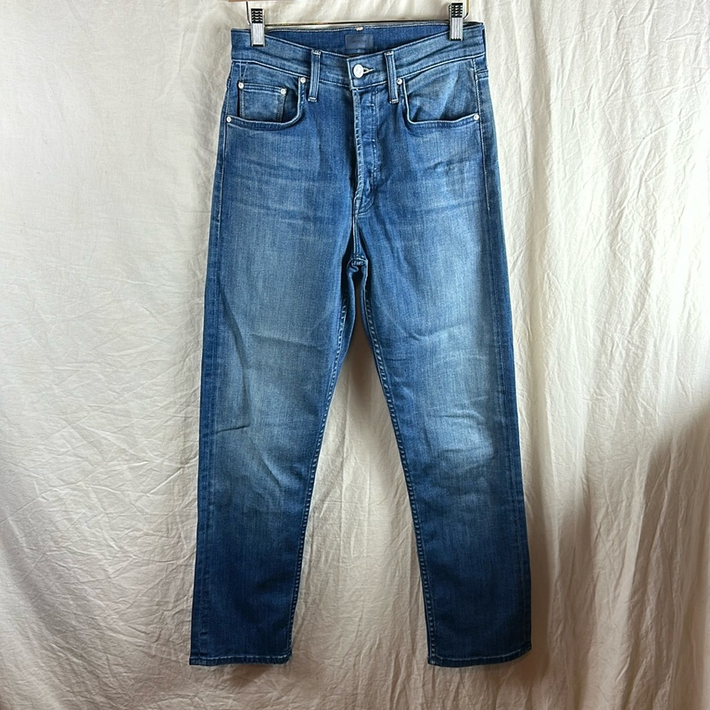 MOTHER Women's Ankle Crop Jeans in Medium Blue Wash